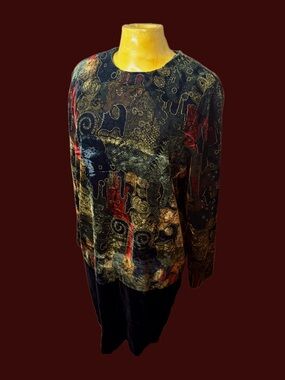 🎁Vintage 90s Abstract Geometric Dress🎁